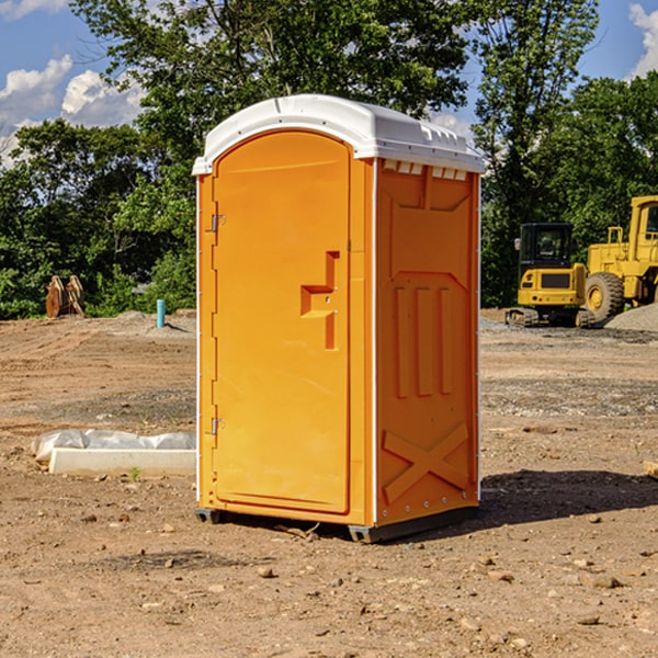 how often are the porta potties cleaned and serviced during a rental period in Russell Wisconsin